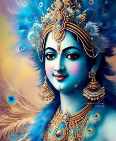 Krishna Images curly hair
