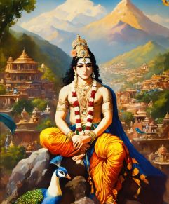 Krishna Images temple background